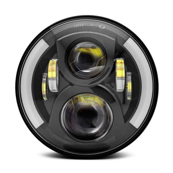 Auto Projector LED Headlight Halo Angel Eyes DRL 7 Inch LED Headlamp For Car Motorcycle 7'' Round LED Headlight