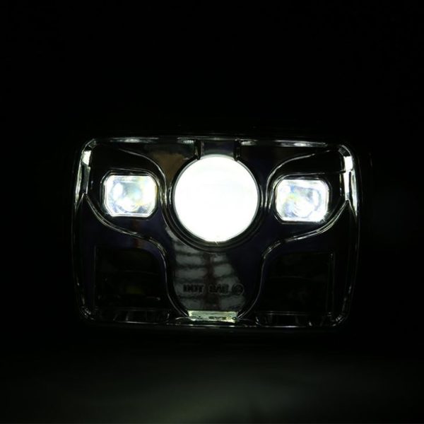 Black Chrome Rectangle 5x7 Inch Inch Led Headligt 12v 24v Headlights - Imahe 8