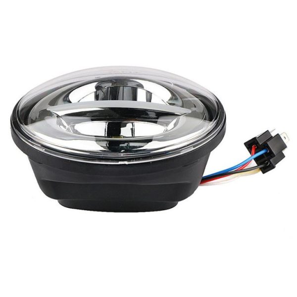 Auton lisävarusteet 12 V 24V 7 Tuuman pyöreät LED -ajovalaisimet suljetut palkki enkeli silmät 45w Harley -moottoripyörälle - Kuva 4