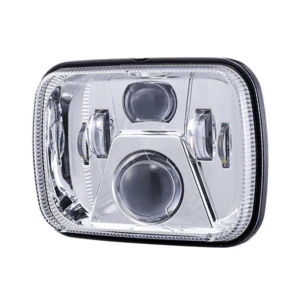 Ang mga aksesorya sa headlight sa awto sa awto 5x7 Kumusta Low Beam Square nga gipangulohan alang sa Wrangler Rectangle LED Light Flight Explenment Universal - Hulagway 2
