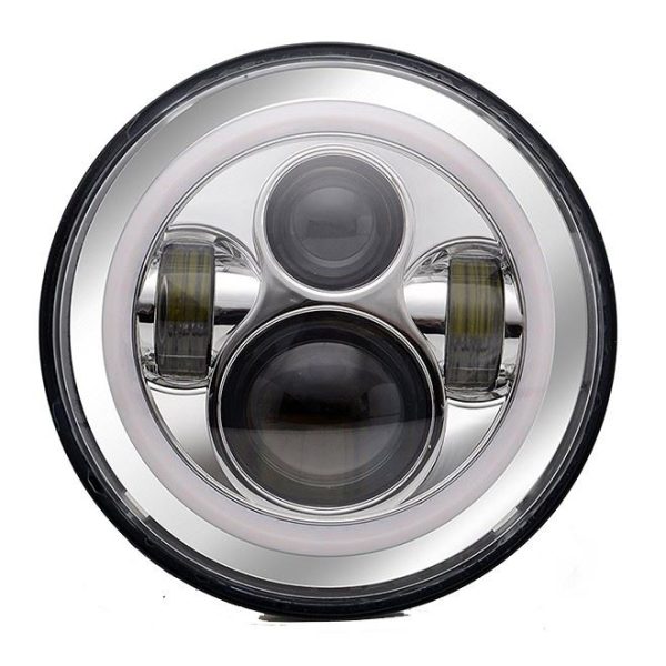 សង្កាត់ 7 អំពូលភ្លើង LED HALO សម្រាប់គ្រឿងបន្លាស់ចង្ក្រានក្បាលរបស់ Jeep Wrangler TJ សម្រាប់ LED Freshins Finer Tj សម្រាប់ Jeep TJ 1997-2006 JK CJ7 LJ - ធម្ផារម្ផន៍ 3