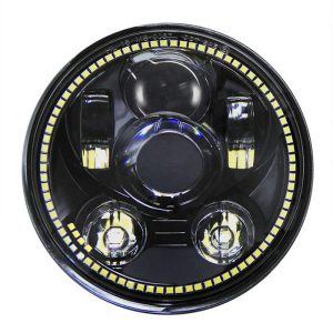 DOT E-Mark المعتمدة 5.75 بوصة LED المصباح الأمامي عرض العدسة الصافية شريحة سوبر ساطعة ساطعة مقاومة للماء لدراجة نارية هارلي