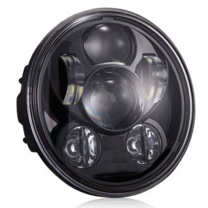 Ponc epark 5.75 Headlamp faoi stiúir nefalight chrome dubh chrome séalaithe do Harley Davidson