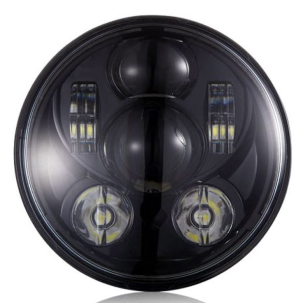 Točkica 5.75 Inčni LED hedalight prednje svjetlo crni kromirani zapečaćena greda za Harley Davidson - Slika 2
