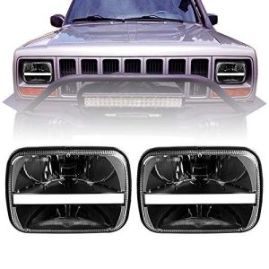 DOT SAE 5x7 Led Headlights For Jeep Cherokee XJ Jeep YJ Truck GMC