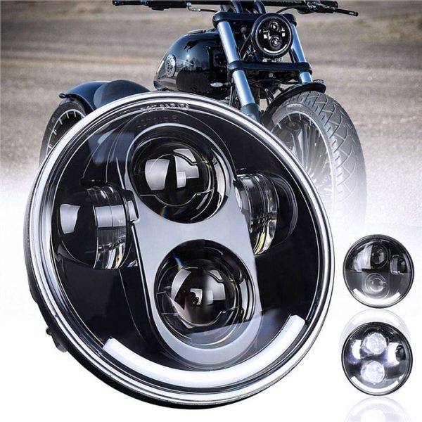 High Lumen Motorcycle Led Projector Headlights 5.75'' អំពូលភ្លើងអំពូលភ្លើងអំពូល LED HELD 12V សម្រាប់ Harley Davidson