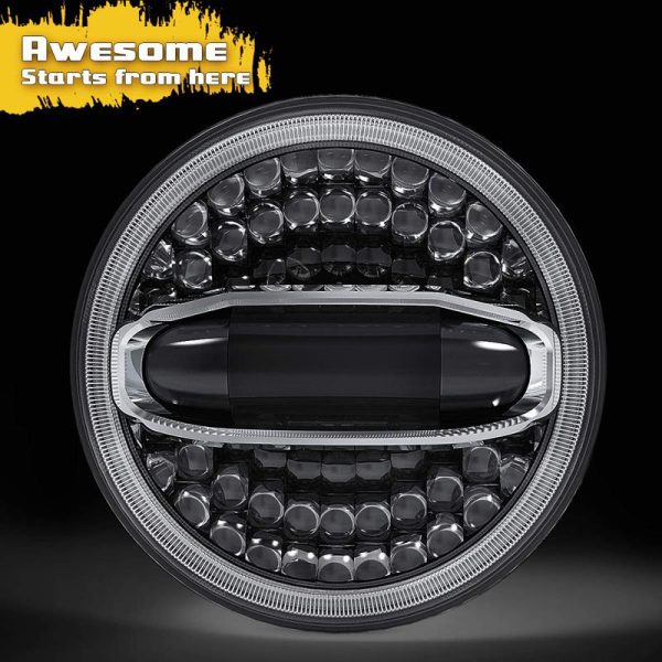 LED motocyklové světlomety halo světlo