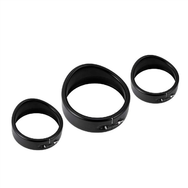Morsun 4.5inch mlhový světl listový prsten Black Chrome pro Harley Road Glide - Obraz 3