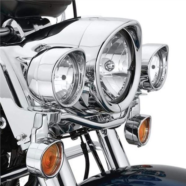 Morsun 4.5inch mlhový světl listový prsten Black Chrome pro Harley Road Glide - Obraz 6