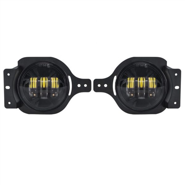 Morsun 4inch fog light nga adunay bracket alang sa Jeep Wrangler JL JuCon Black Chrome Light - Hulagway 2