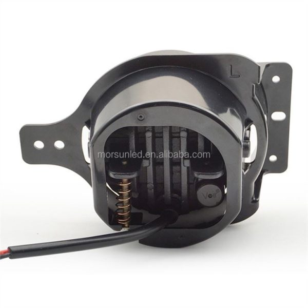 Morsun 4inch fog light nga adunay bracket alang sa Jeep Wrangler JL JuCon Black Chrome Light - Hulagway 4