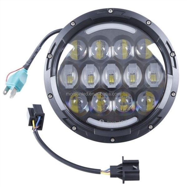 Morsun 7 Palčni LED krog 105W žarometi za žaromete Wrangler JK z DRL Halo - Slika 4