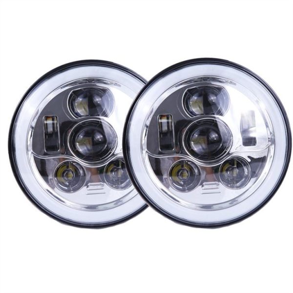 Morsun 7inch Round Headlight For 07-'17 Jeep Wrangler Unlimited JK 4 Durų priekinio žibinto projektorius - Vaizdas 4