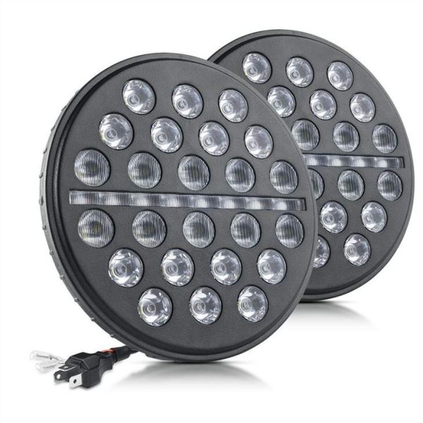 Morsun 7 tommu kringlótt framljós fyrir Jeep JK Wrangler High Low Beam DRL Turn Signal Light - Mynd 2