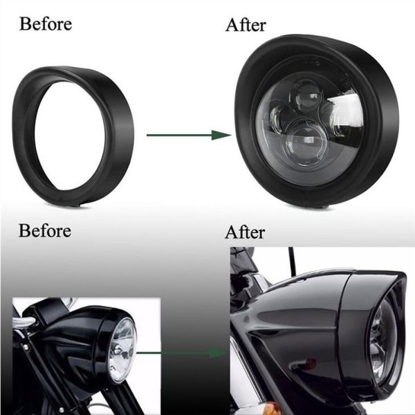 Morsun 7inch kulatý LED LED motocyklový prsten pro Harley Fld - Obraz 5