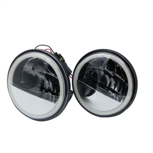 Morsun LED Driving Fog Lights For Harley-davidson Fog Lamp With Angel Eyes DRL - Image 2
