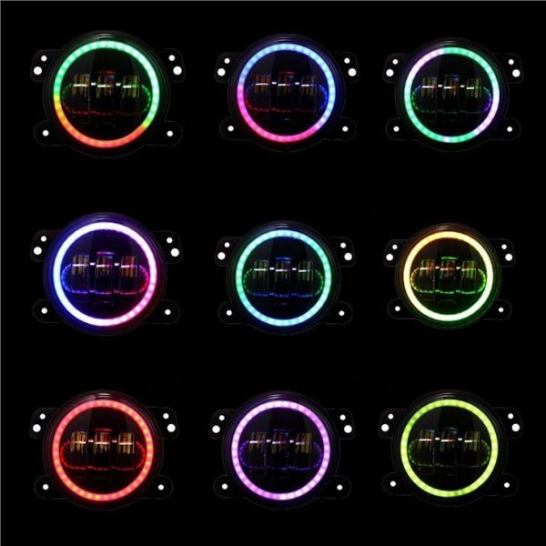 אפליקציית טלפון מורסון מבוקרת LED אור ערפל לג'יפ רנגלר JK LJ TJ RGB Multi פונקציה - תְמוּנָה 4