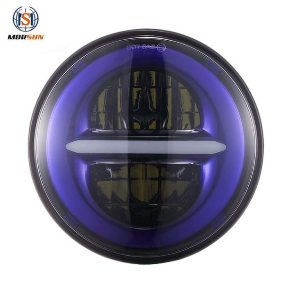 „Morsun Round LED“ priekiniai žibintai su „Halo Angel Eyes“ DRL priekiniu žibintu Jeep Wrangler Jk - Vaizdas 2