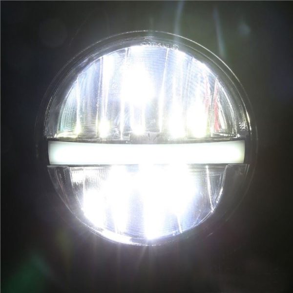 Morsun Round LED Headlight For Harley Motorcycle 5 3/4 H4 Led High Low Beam - Imahe 5