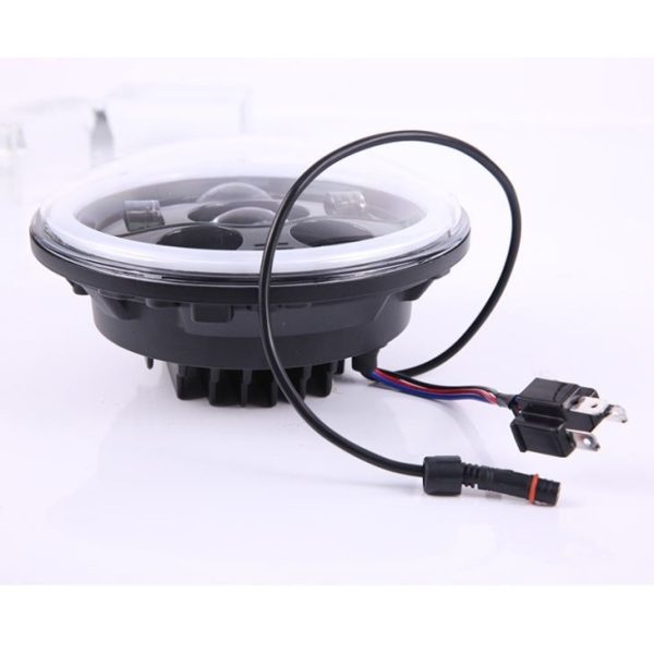 Nova funkcija večbarvna 7 Palčni RGB LED žaromet z rumenim signalnim signalom za Jeep JK - Slika 5