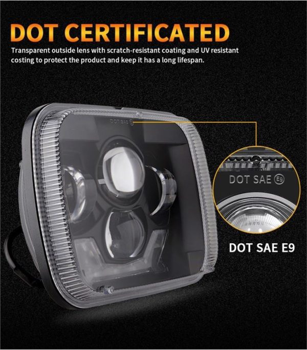 Ang bag-ong istilo 5x7 pulgada ang nanguna sa headlight alang sa Jeep Cherokee XJ Headlamp nga adunay Spl Drl ug i-signal - Hulagway 4