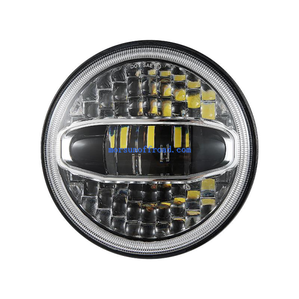 יוניברסל חדש 7 אינץ 'להרלי ולג'יפ JK LED LED אופנועים אביזרי פנס
