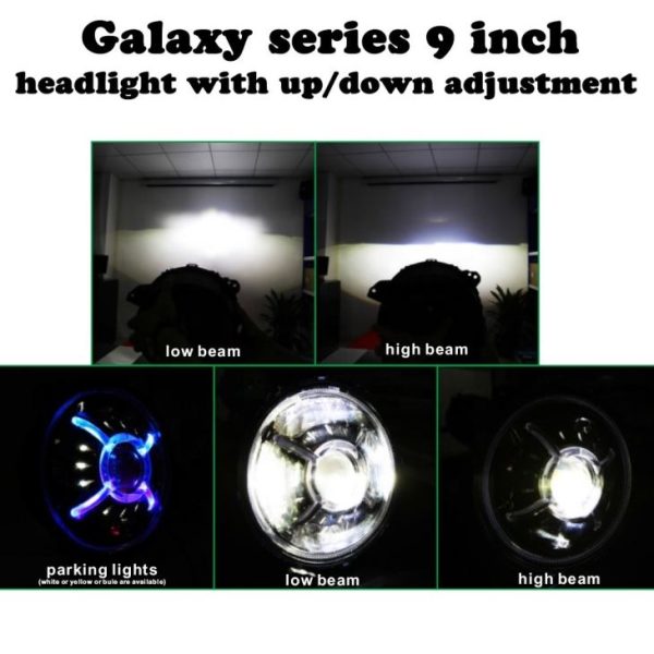 Bag-o 9 Ang pulgada nga mga headlight mao ang HaO DRL alang sa Jeep Wrangler JL 2018 2019 Gi-upgrade ang taas nga headlight sa taas nga beam nga adunay mga suga nga nagdagan sa maadlaw - Hulagway 4