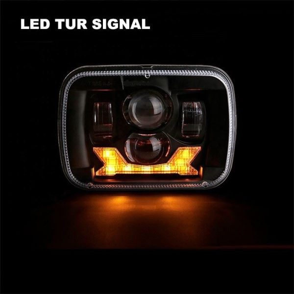 Rectangula 5x7 Farurile LED Jeep Cherokee XJ Jeep Wrangler YJ Truck GMC Farurile GMC - Imagine 3