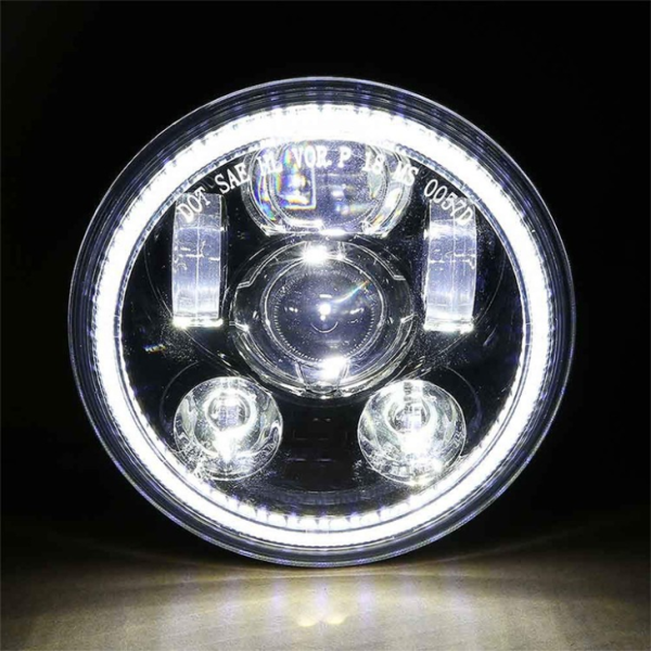 New Daytime Running Light Angel Eyes Halo 5.75 Inch Led Headlight For Harley - Image 6