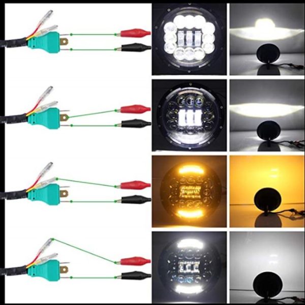 Ronde 7 Inch 90W LED -motorfiets koplamp 12V H4 LED -licht - Afbeelding 5