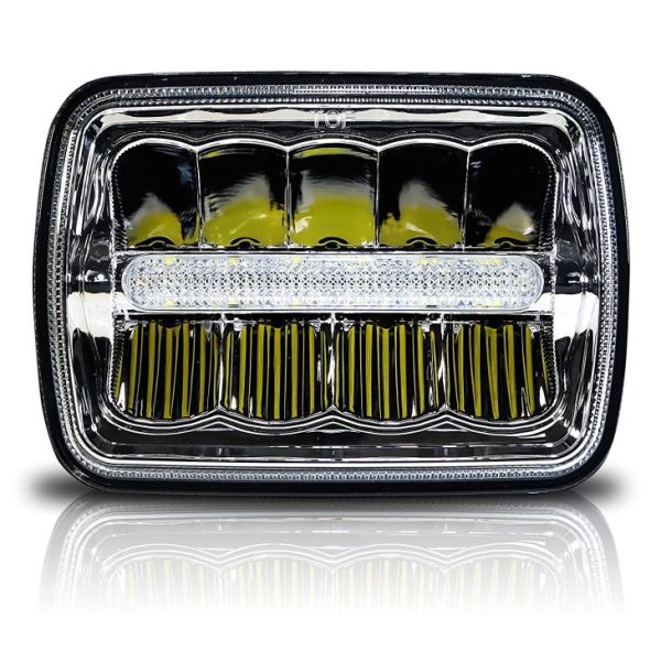 Rectangular 5x7'' H4 អំពូល LED អំពូល LED សម្រាប់ឡានដឹកជែន