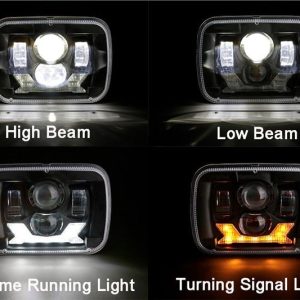 2021 Led Truck Headlight For Jeep YJ 5x7 Inch Headlight For Cherokee XJ
