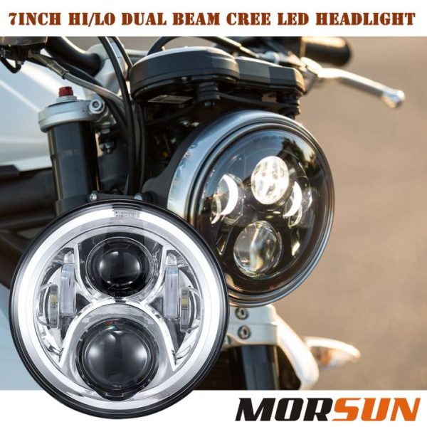 7 Inch Round Headlight High Low Beam Light Headlamp For Jeep JK Offroad/Harley Motorcycle Headlight 7'' Round Headlamp
