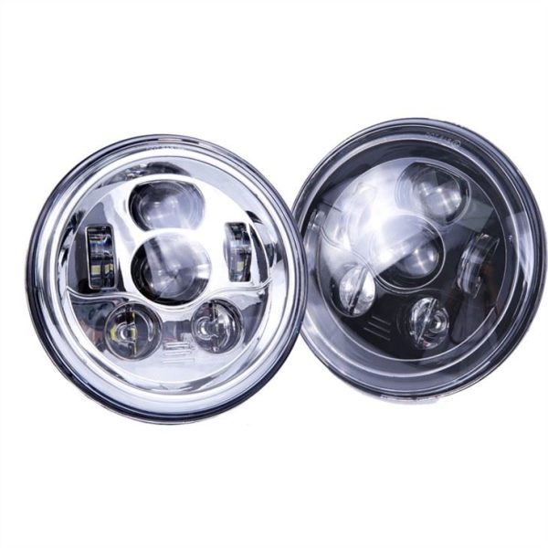 Morsun 12v 24v 58w LED Headlight For Wrangler JK 7inch Round Headlight High Low Beam Light