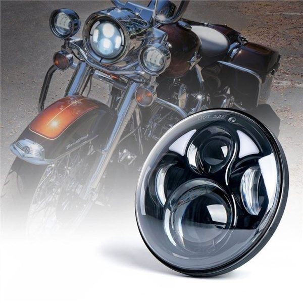 Morsun 5.75inch Round Headlight For Harley Davidson 96-Later XL1200C 12v 24v H4 Headlamp