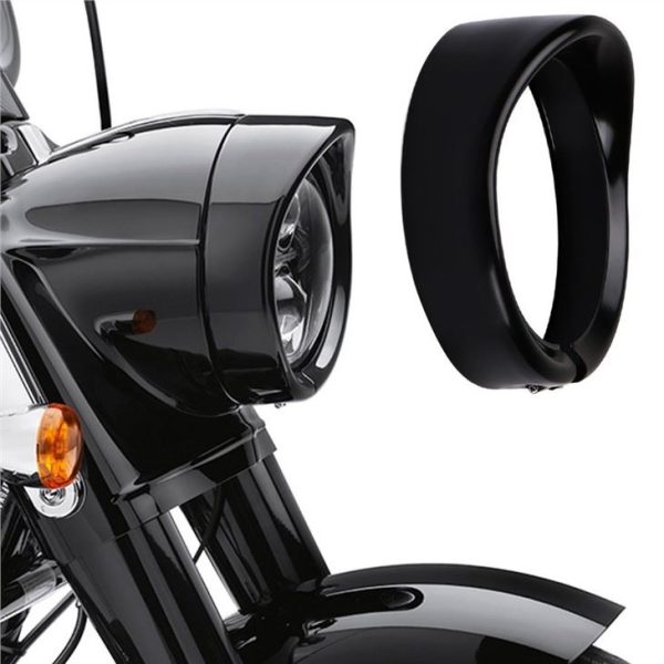 Morsun 7inch Round LED Motorcycle Headlight Ring Bracket For Harley FLD