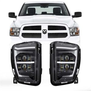 Morsun High Power LED Fog Light Replacement With DRL Compatible For Dodge Ram 1500 Pickup 2013-2017