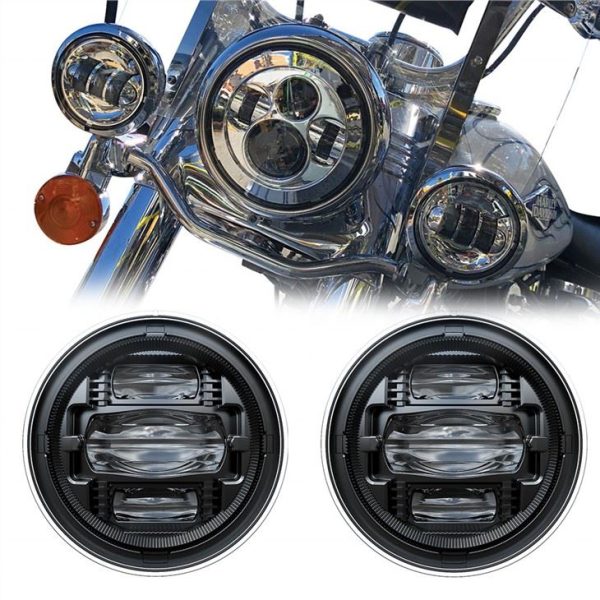 Morsun Motorcycle Auto Lighting System 4.5 Inch Led Fog Light Assembly For Harley Electra Glide Ultra Classic