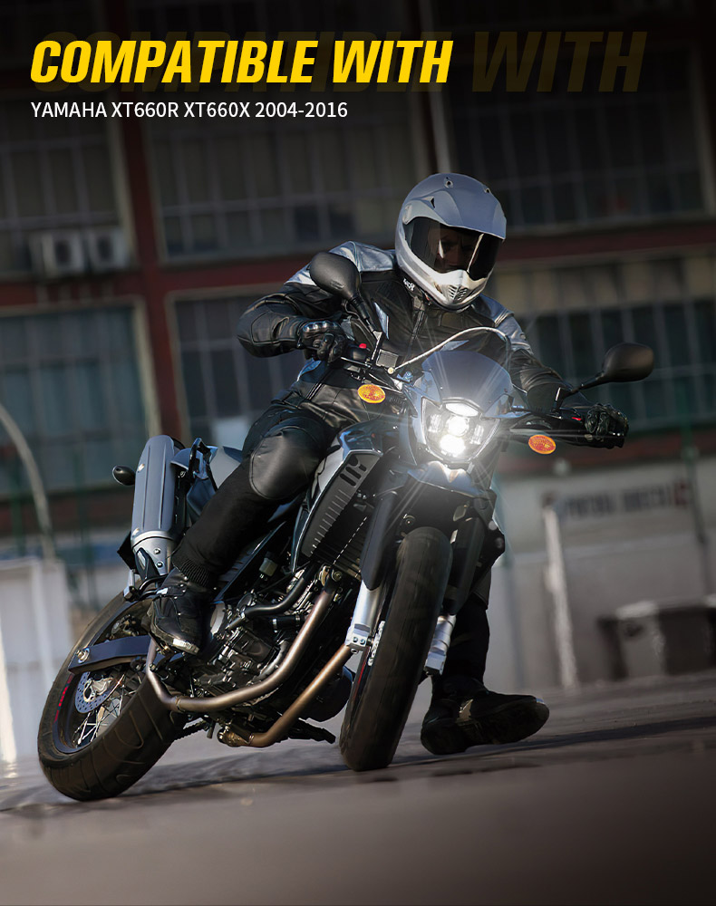 2004-2016 Yamaha xt660r xt660x Led Headlight Fitment